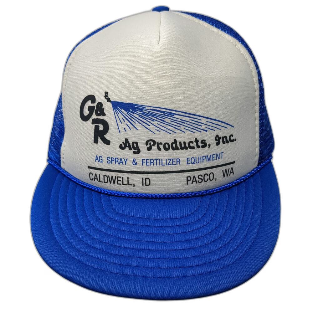 Nissin Trucker Hat Blue One Size Snapback Mesh Back G&R Ag Products Spraying